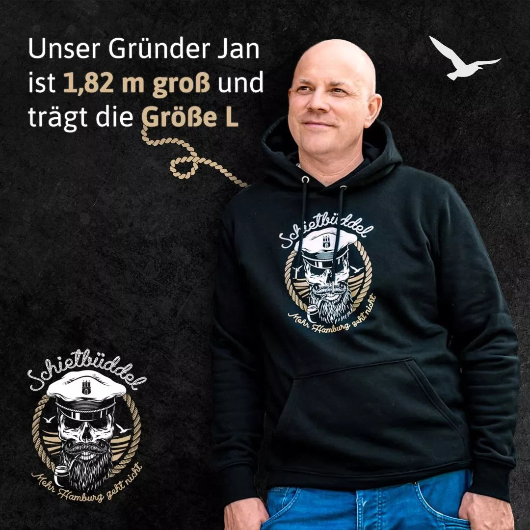 Schietbüddel Kokos Rum Likör 0,7l + Hoodie schwarz