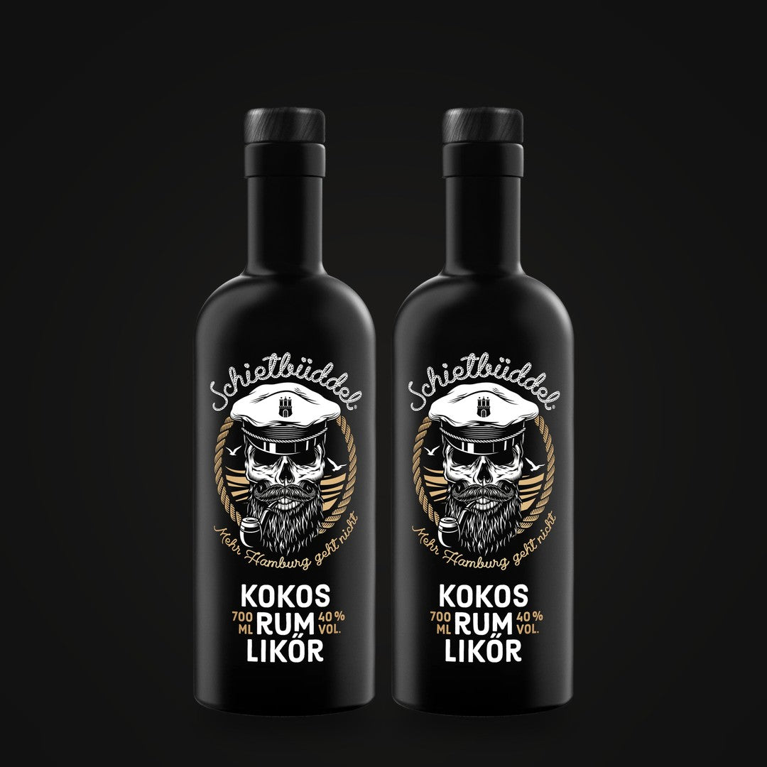 Schietbüddel Kokos Rum Likör 0,7 l - 2er Set