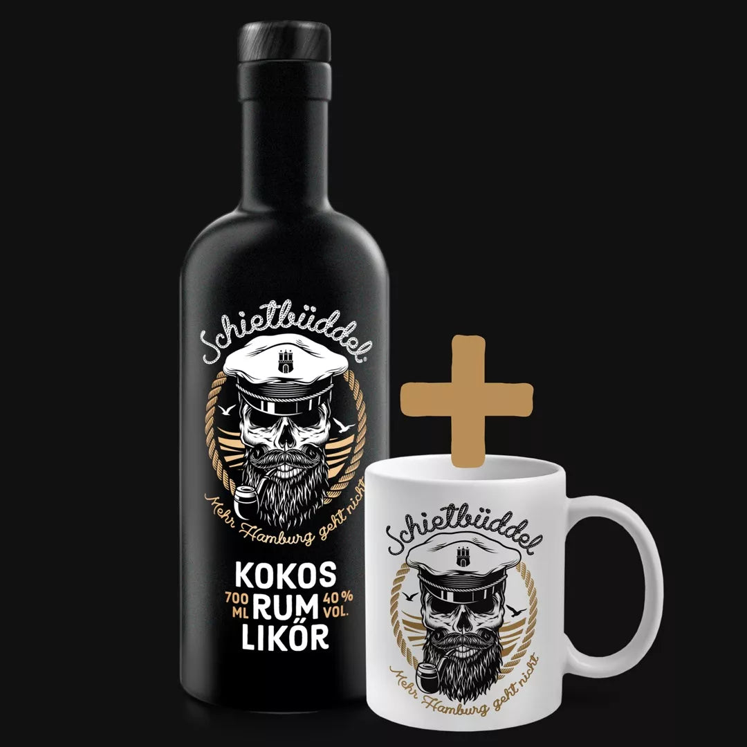 Schietbüddel Kokos Rum Likör 0,7l + 1x Becher