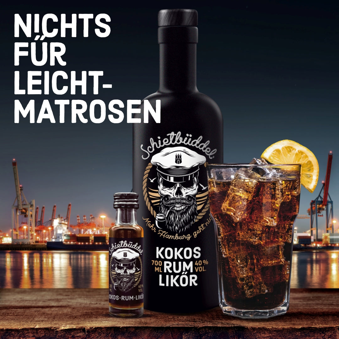 3er Set Schietbüddel Kokos Rum Likör – Die Lütten (90 × 0,02 l)